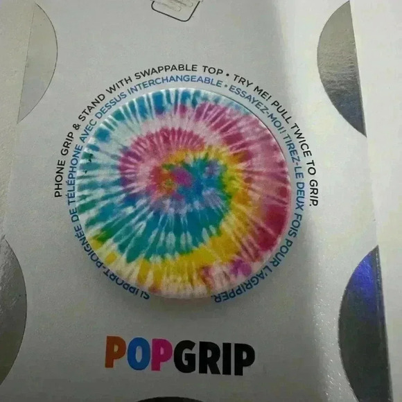 NEW! PopSockets Phone Grip, Rainbow - Tie Dye Design for Phone / One Size - Picture 4 of 7